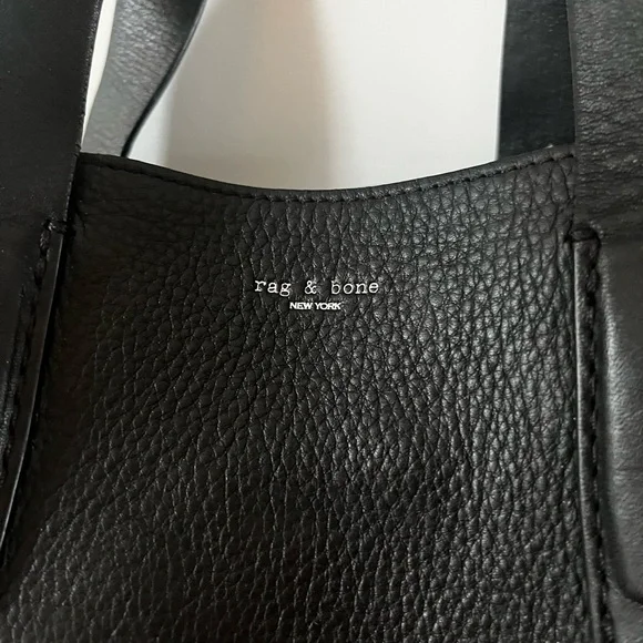 rag & bone Black Leather Bradbury Satchel Tote Bag - Picture 5 of 12